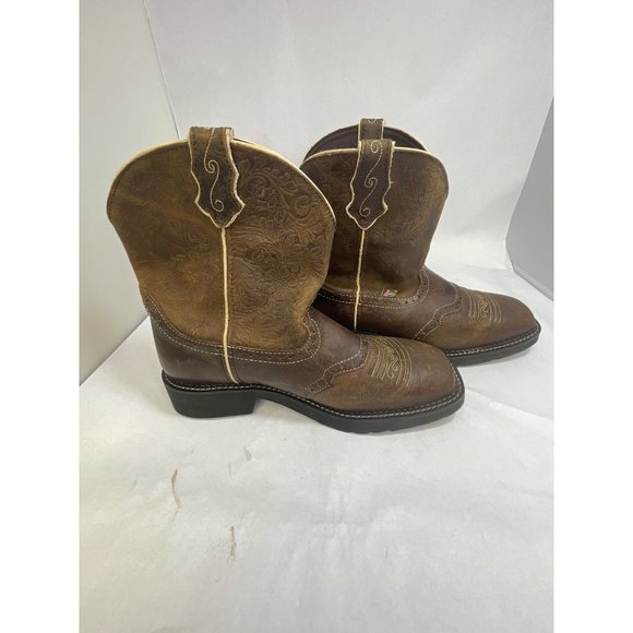 JUSTIN WOMEN'S GYPSY size 11B MANDRA RODEO BOOTS GY9618 - Picture 10 of 12